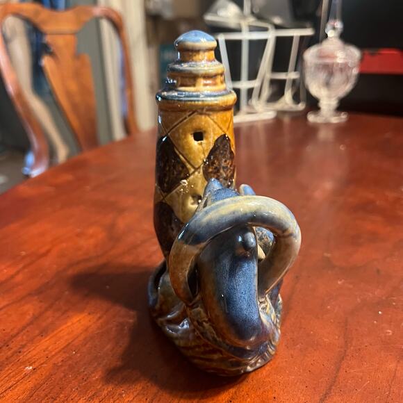 Vintage Dolphine and Lighthouse Tea light holder Candle Holder Nautical Ocean - Picture 2 of 6